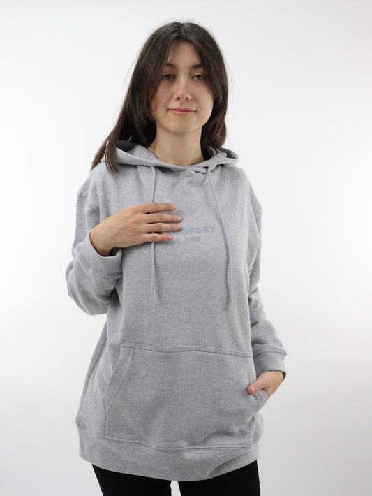 Sudadera oversize con capucha - Gris - MUJER