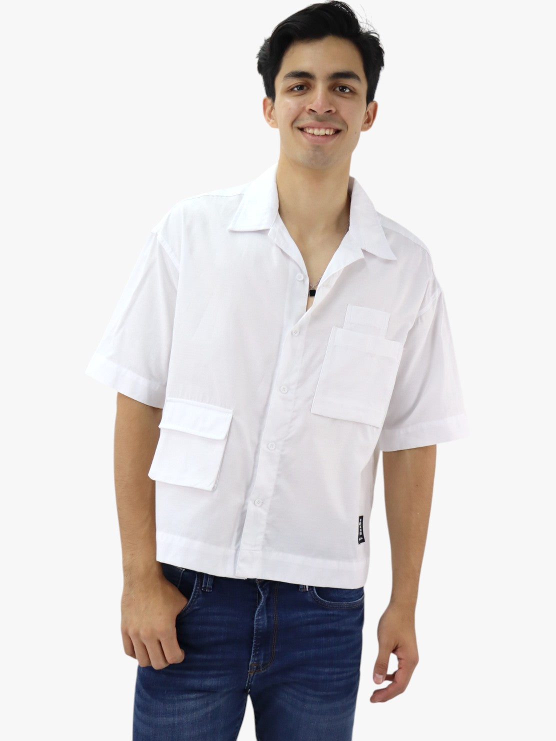 Camisa oversize con bolsillos
