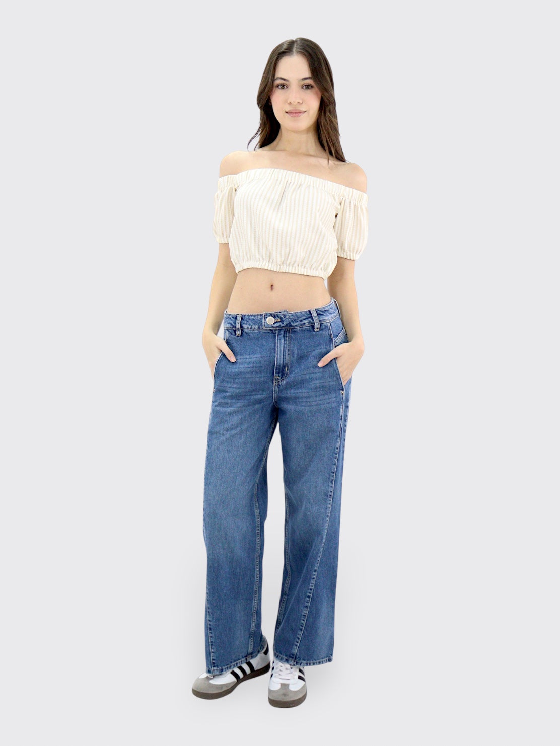 Jeans Wide-Tiro Alto