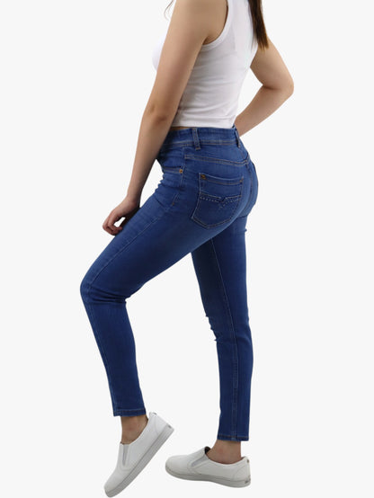 Jeans skinny azul medio