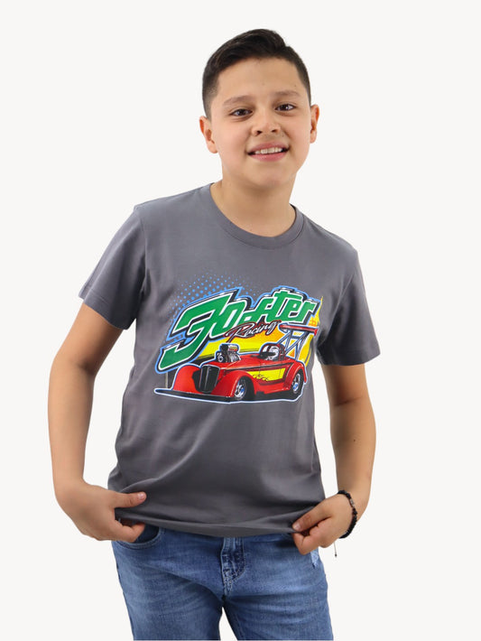 Playera gris con estampado