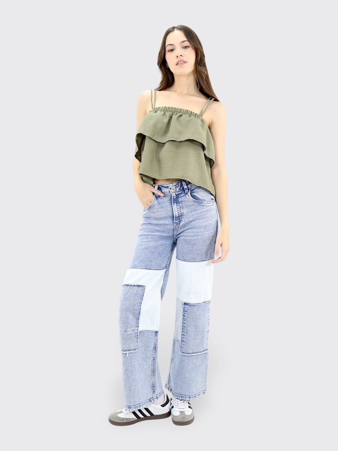Jeans Wide-Tiro Alto