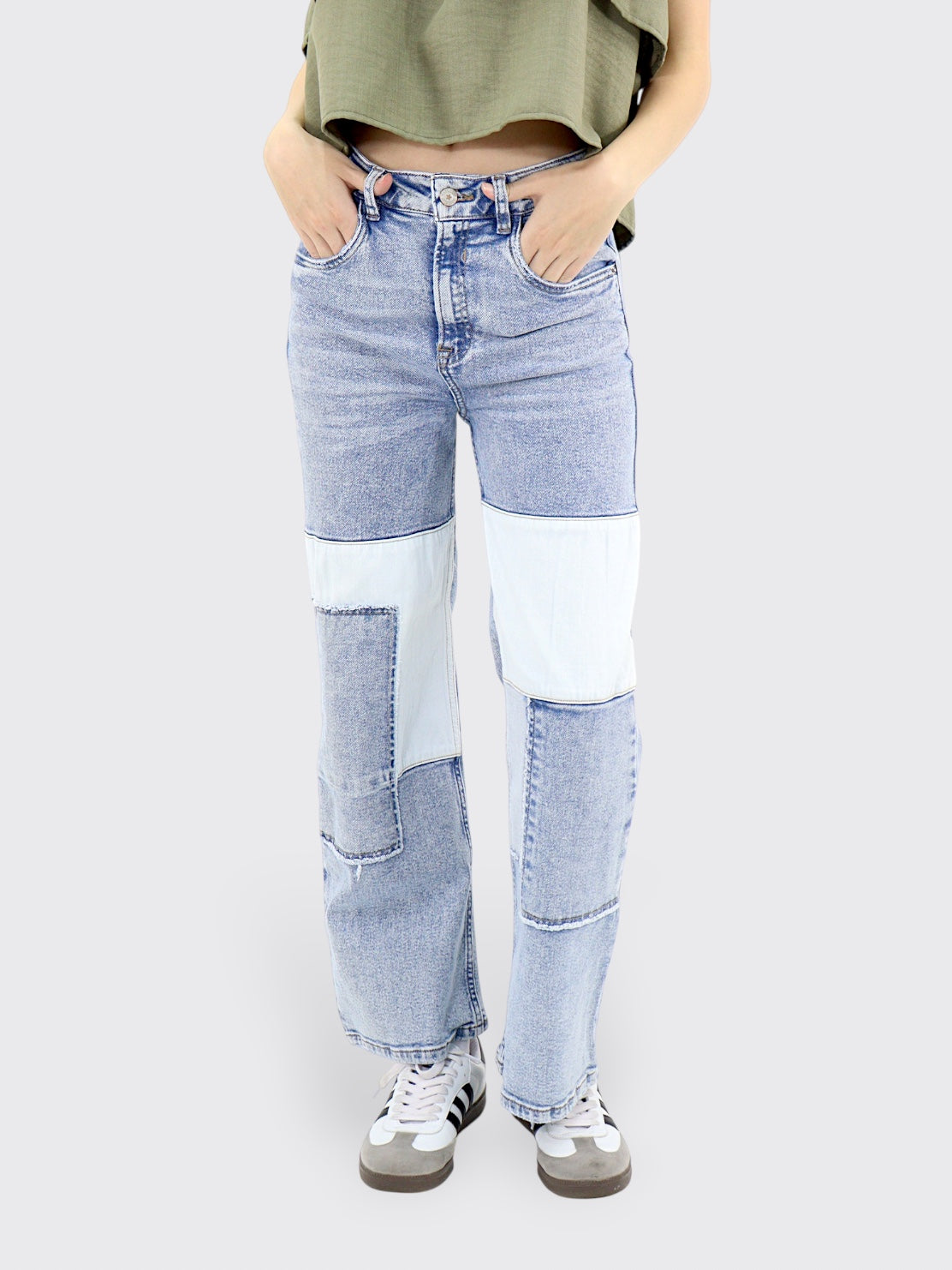 Jeans Wide-Tiro Alto