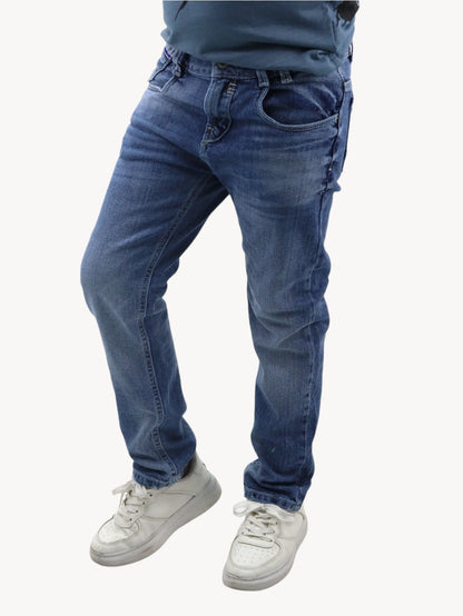 Jeans skinny azul deslavado