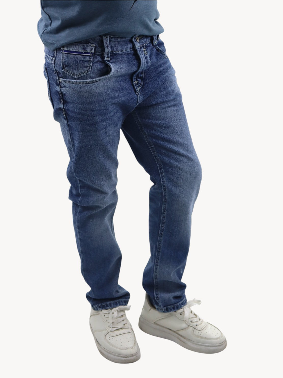 Jeans skinny azul deslavado