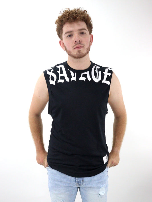 Camiseta de color negro con estampado