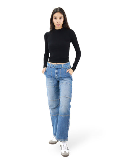 Jeans Baggy-Tiro Alto