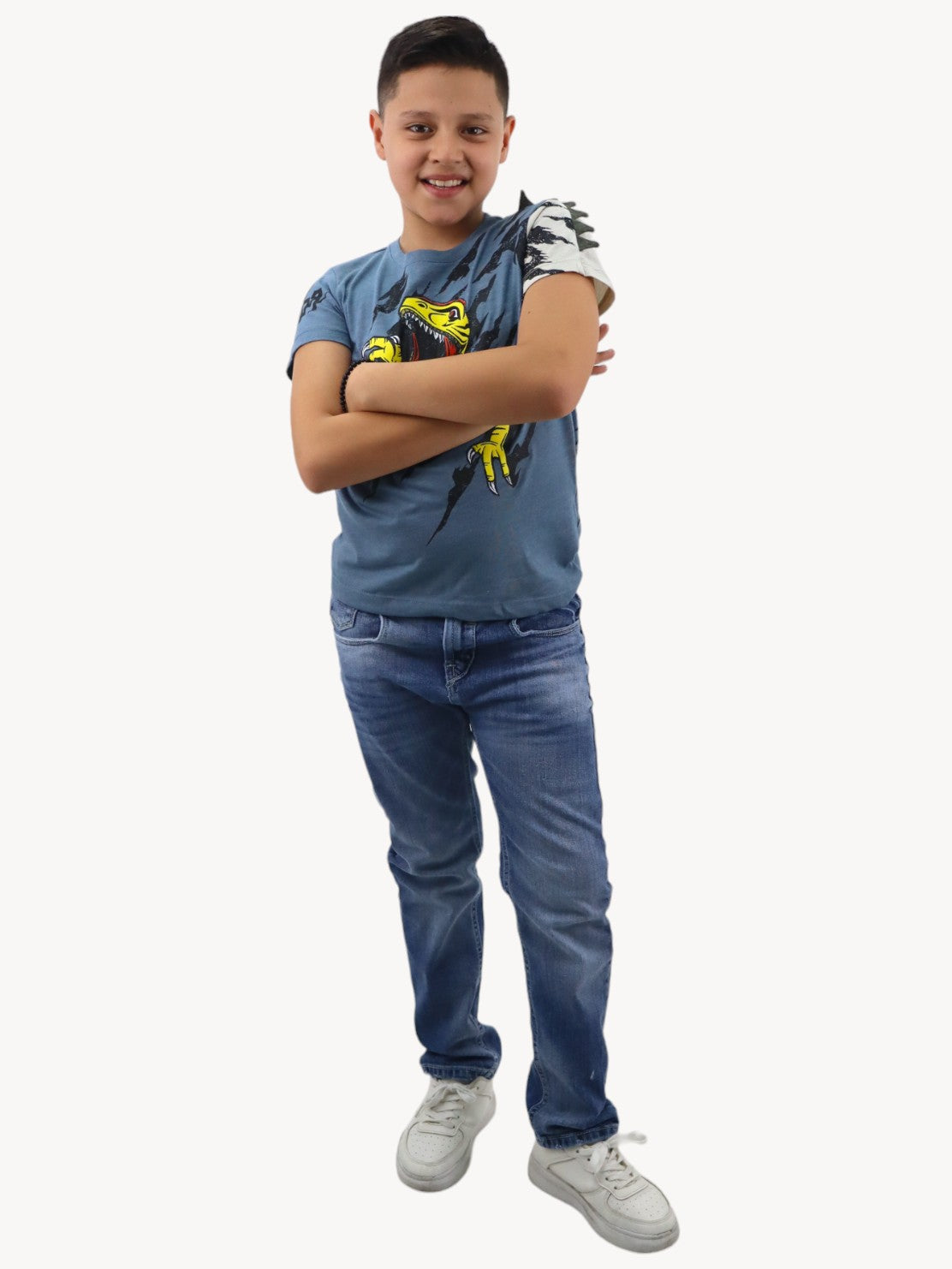Jeans skinny azul deslavado