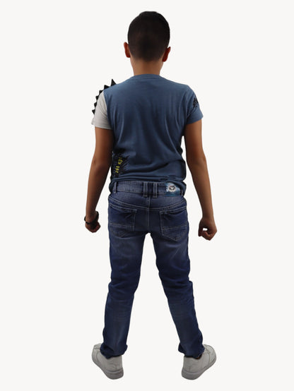 Jeans skinny azul deslavado