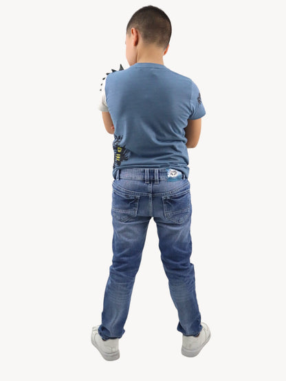 Jeans skinny azul deslavado