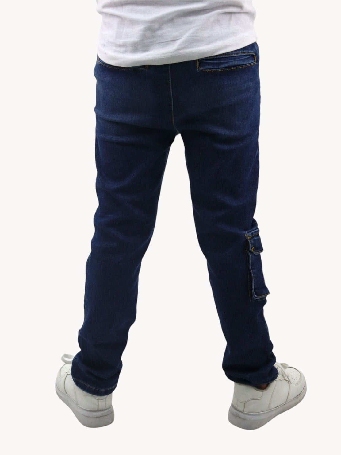 Jogger cargo slim azul oscuro