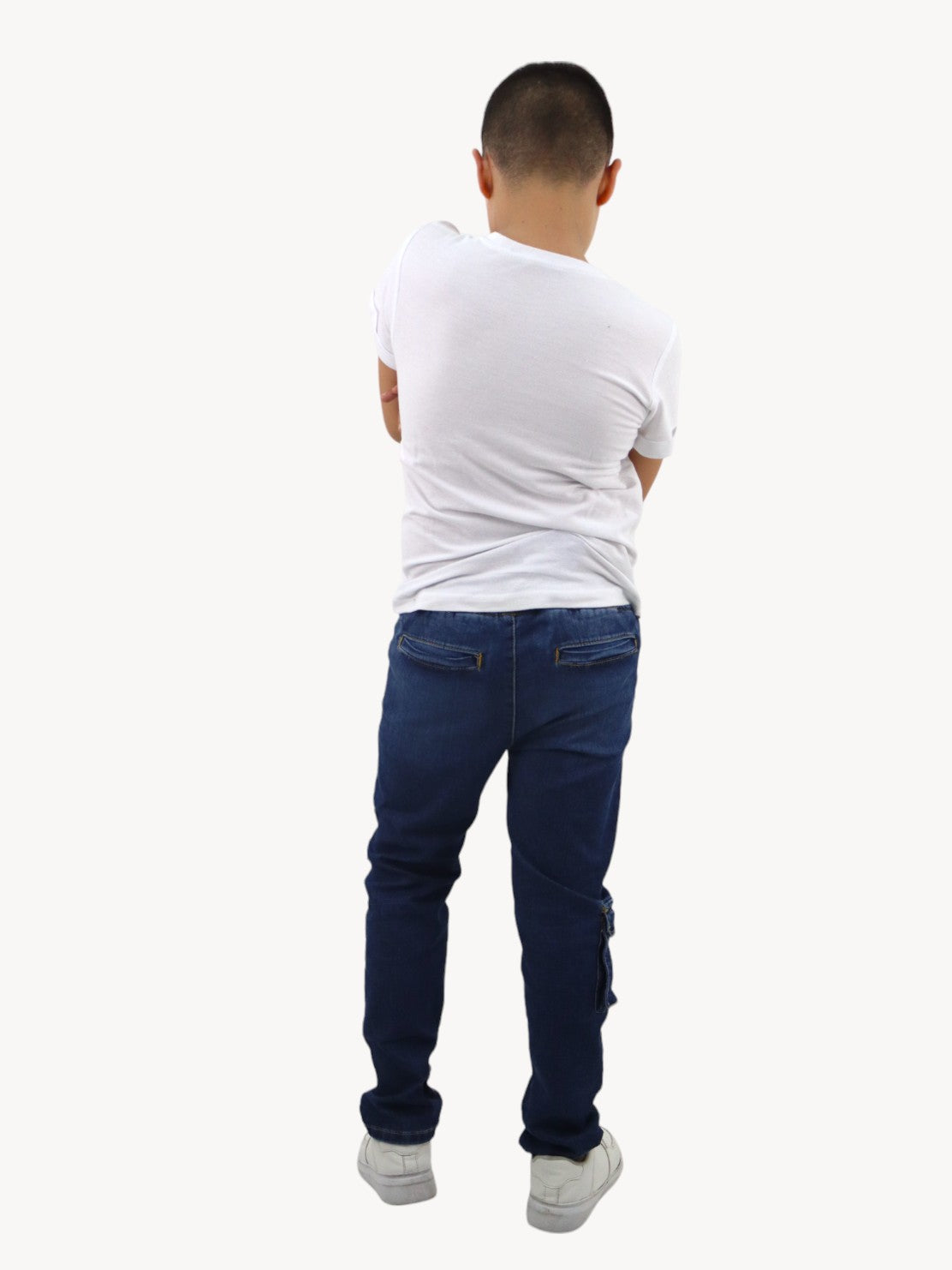 Jogger cargo slim azul oscuro