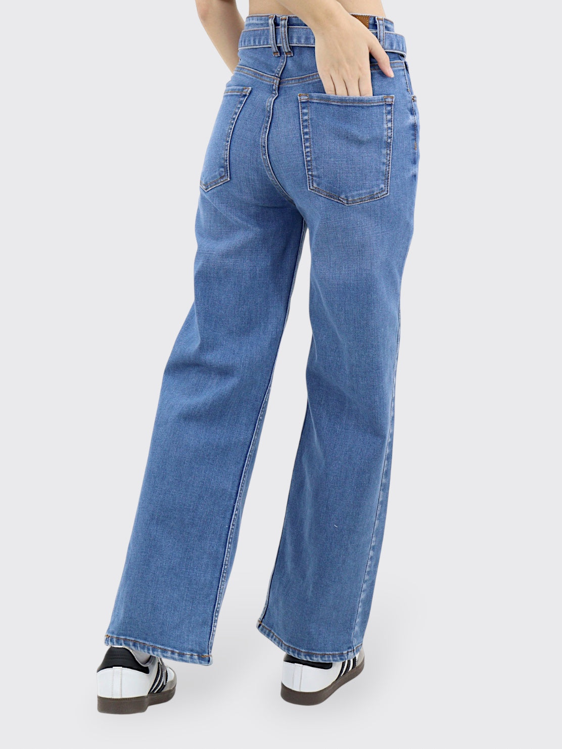 Jeans Wide-Tiro Alto