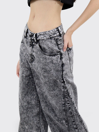 Jeans Wide-Tiro Alto