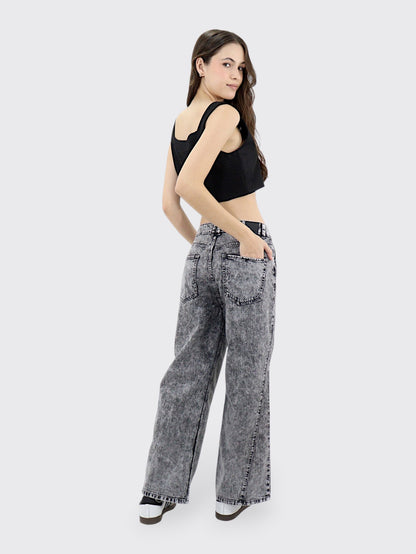 Jeans Wide-Tiro Alto