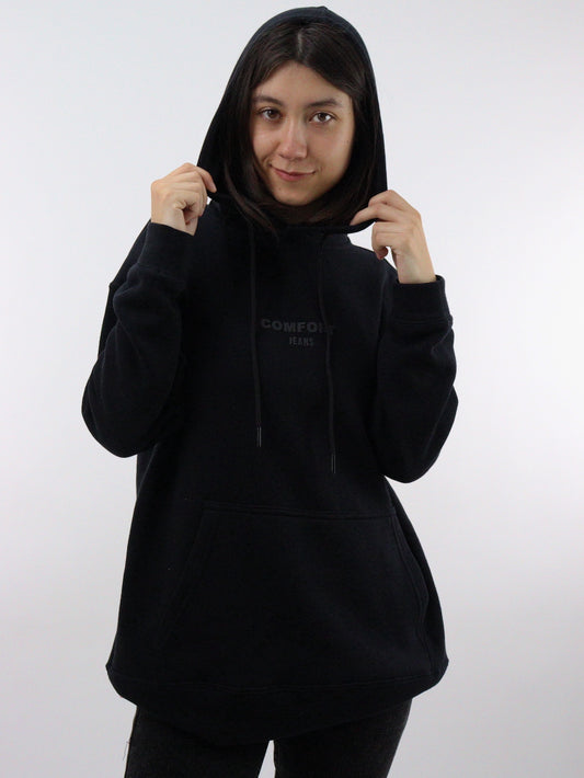 Sudadera oversize de color negro