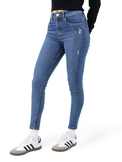 Jeans Skinny Con Destrucción