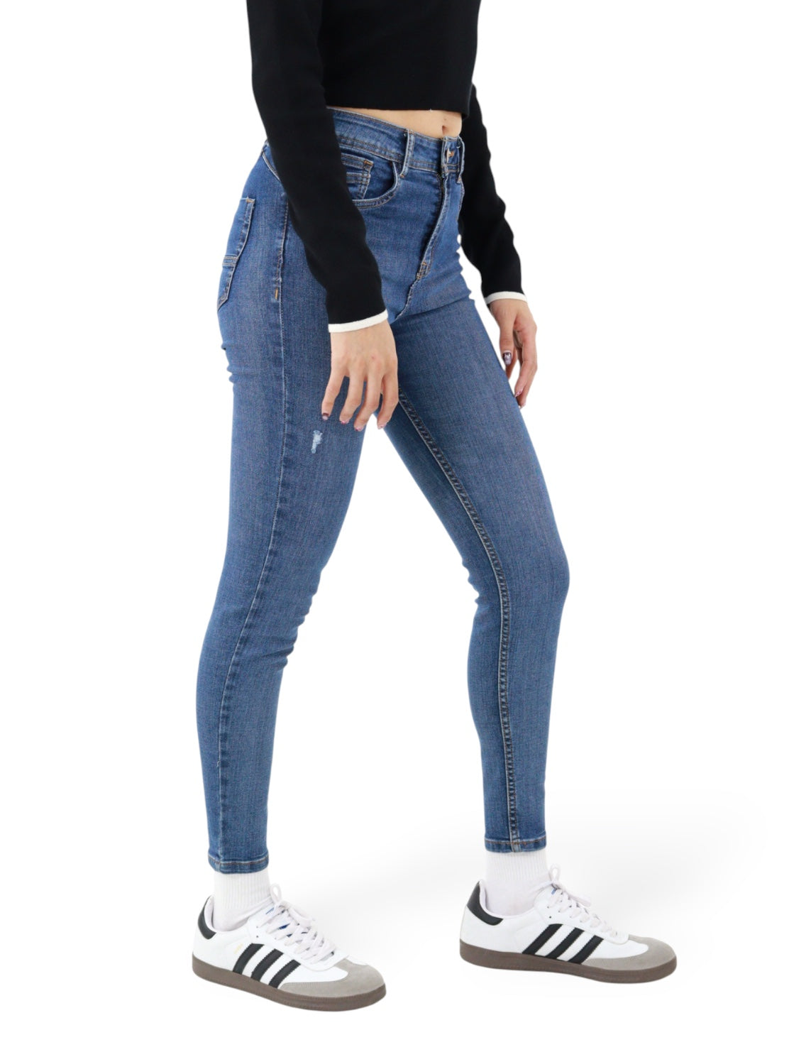 Jeans Skinny Con Destrucción