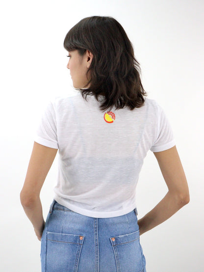 Playera slim size manga corta con estampado
