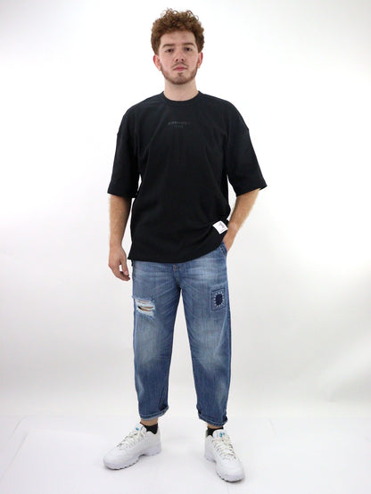 Jeans estilo loose azul medio