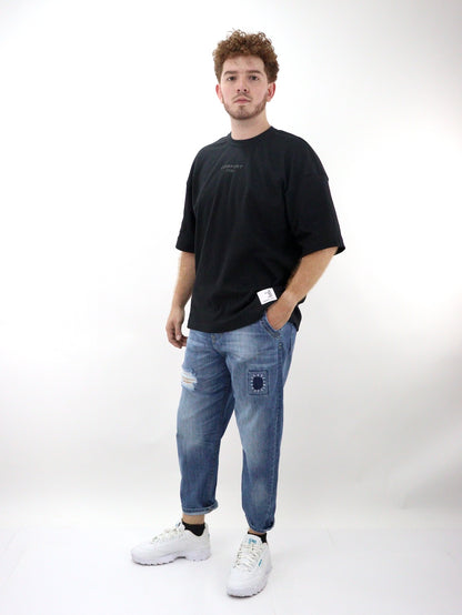 Jeans estilo loose azul medio
