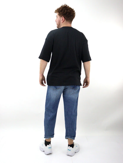 Jeans estilo loose azul medio