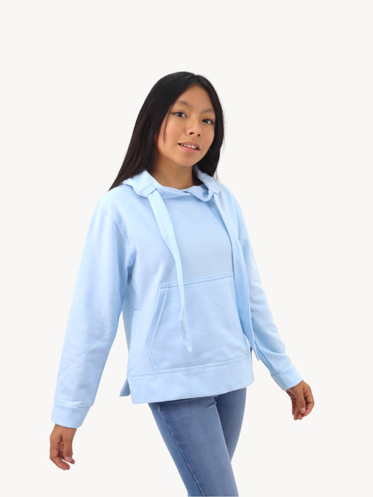 Sudadera con capucha azul