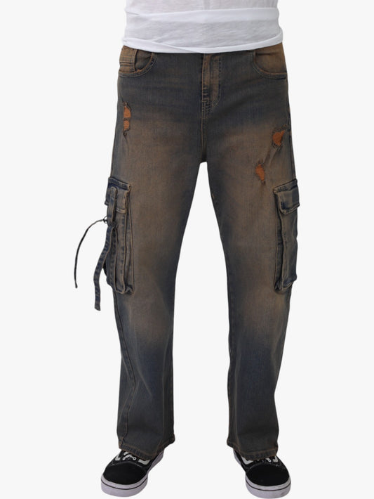 Jeans estilo baggy deslavado