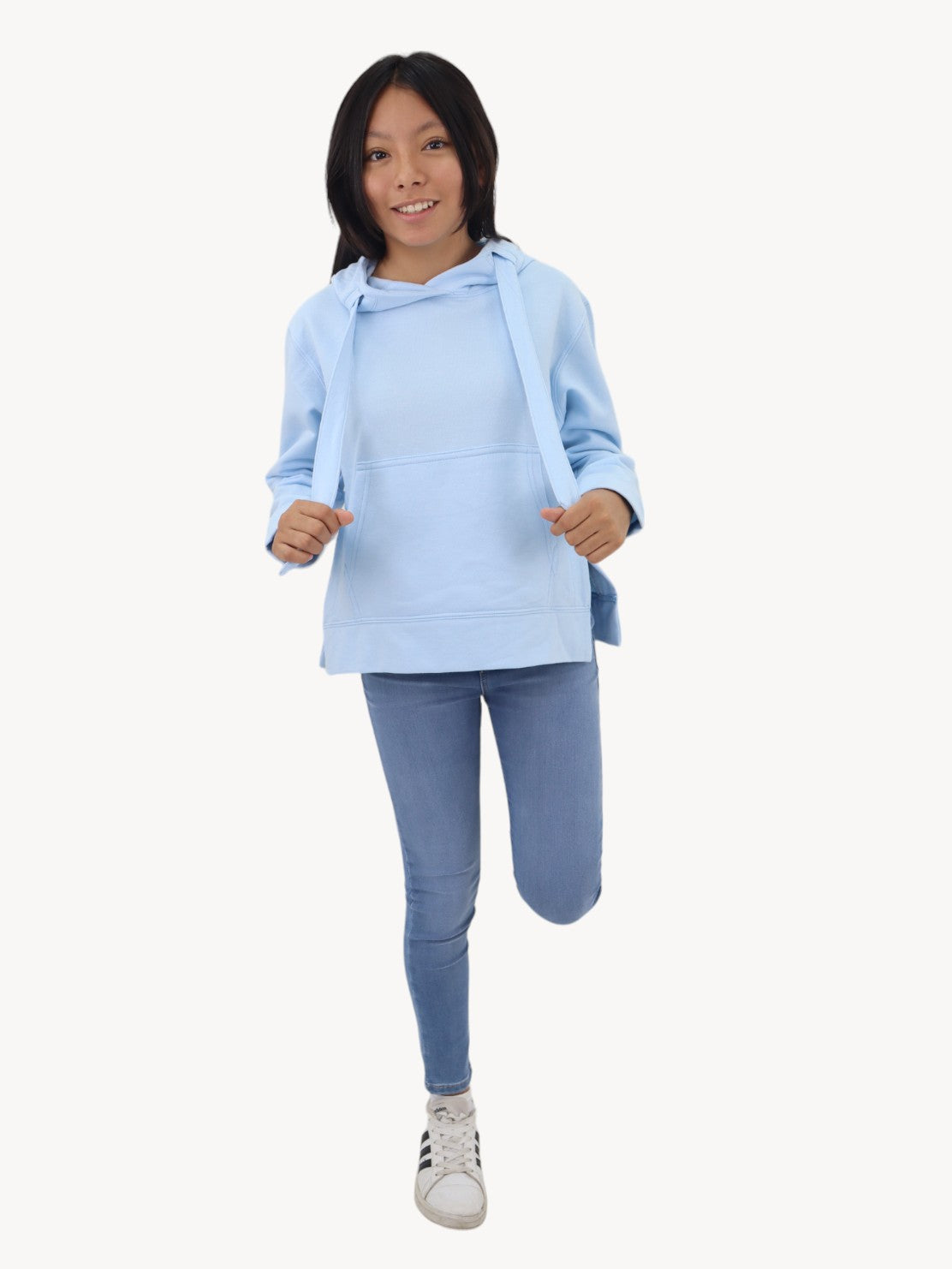 Sudadera con capucha azul