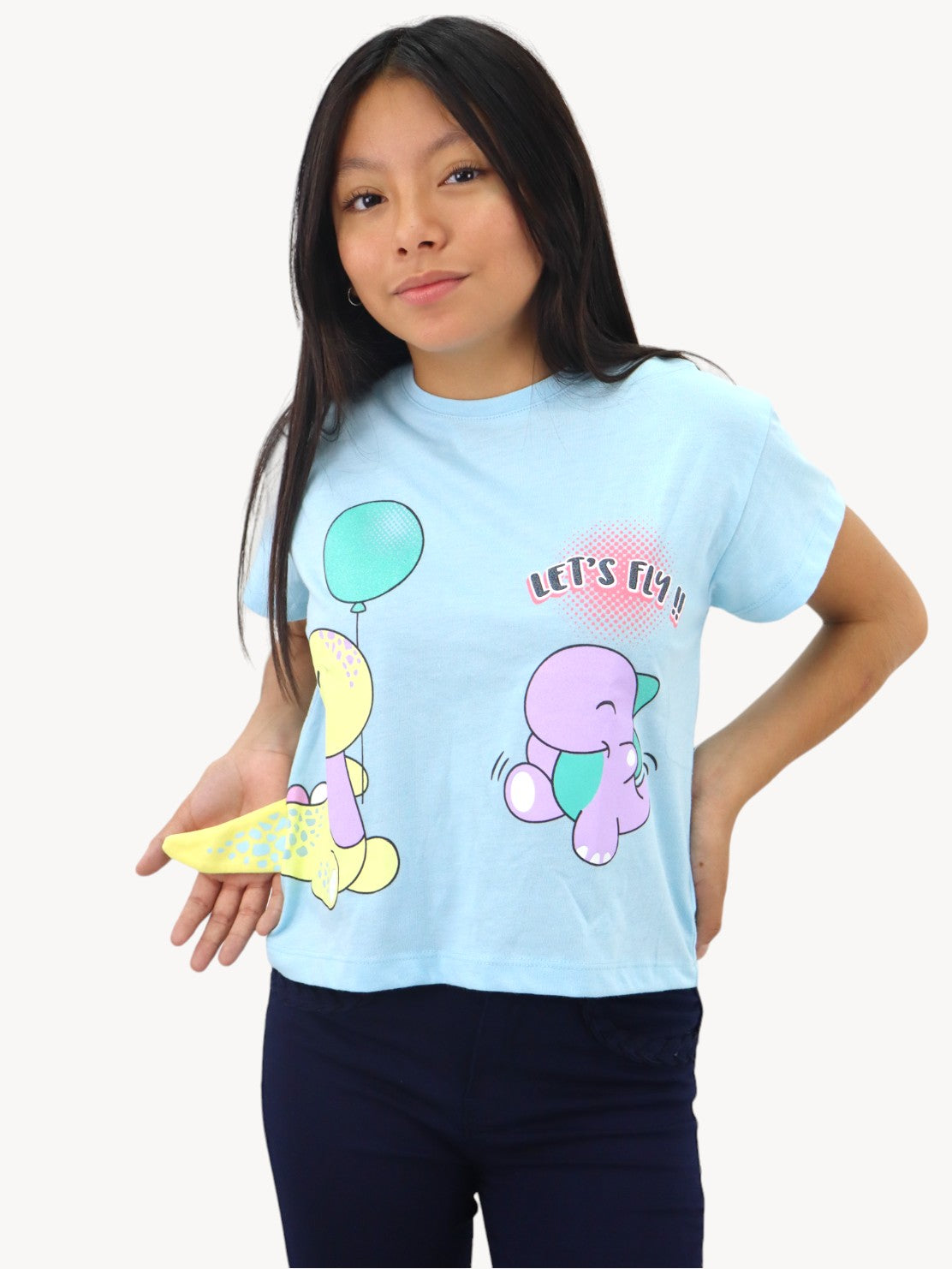 Playera manga corta con diseño de dinosaurios