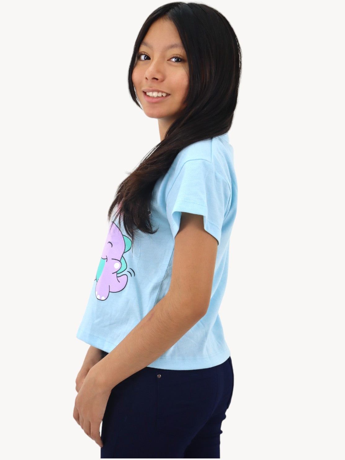 Playera manga corta con diseño de dinosaurios