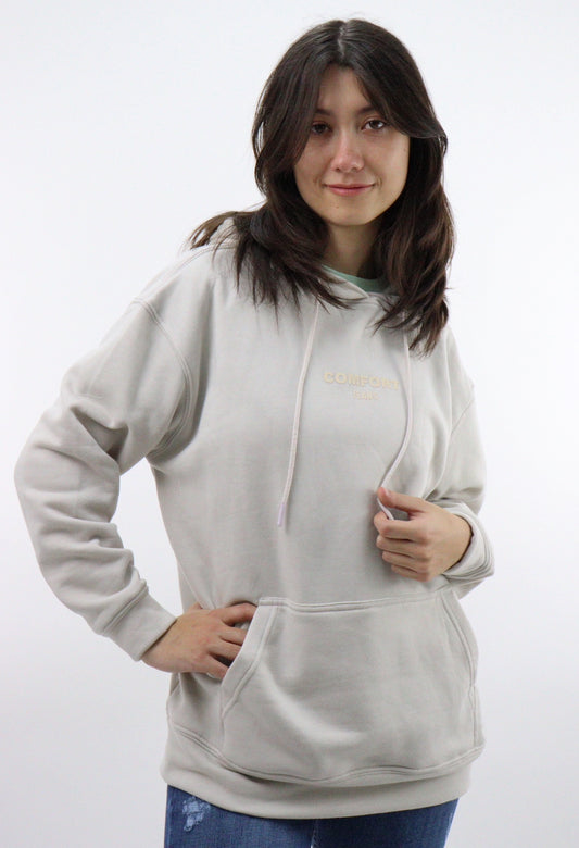Sudadera oversize de color arena