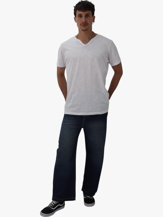 Jeans baggy azul deslavado