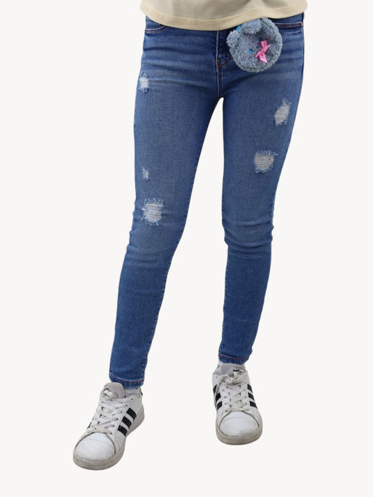 Jeans skinny con destrucción