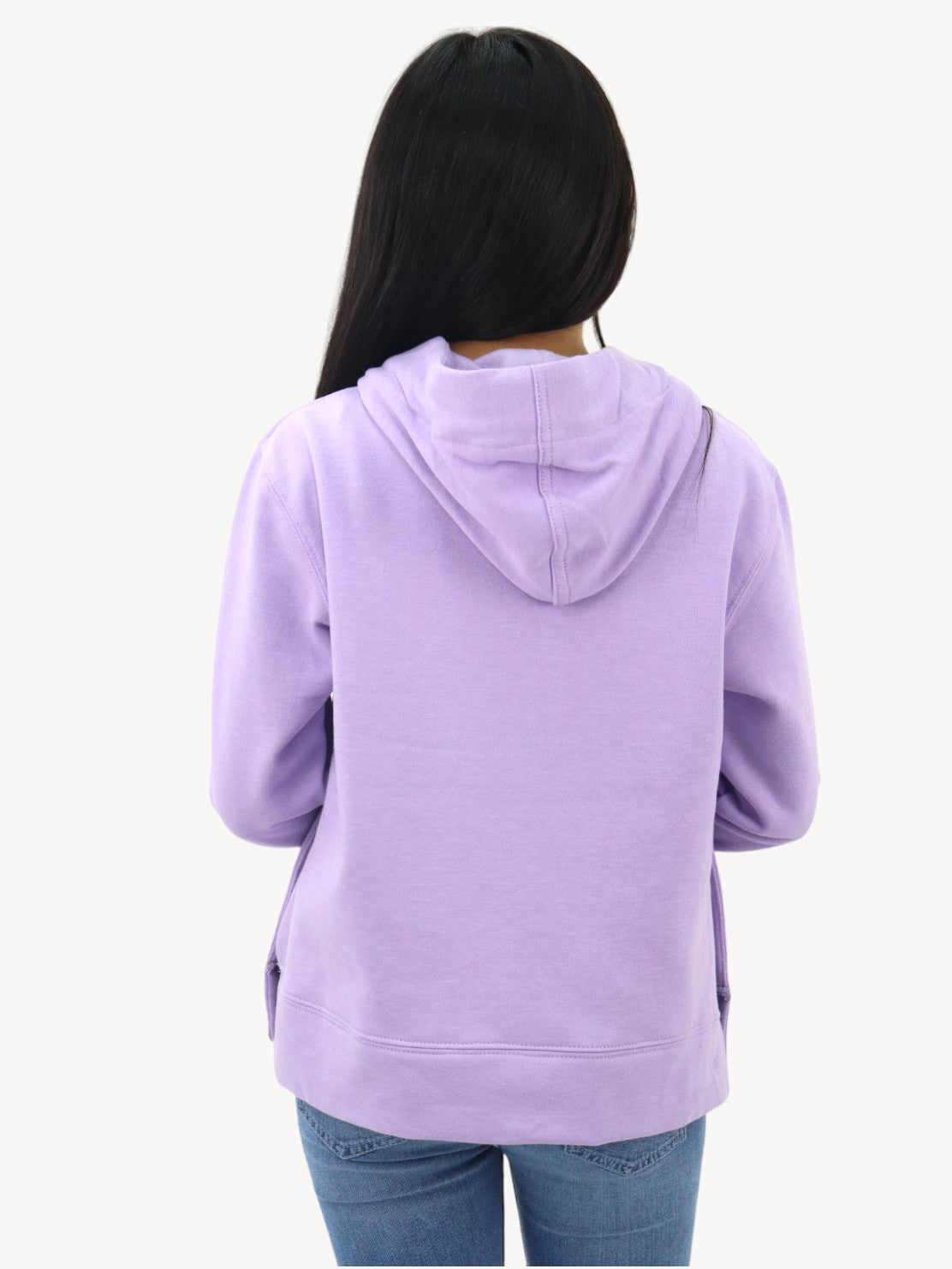 Sudadera con capucha lila