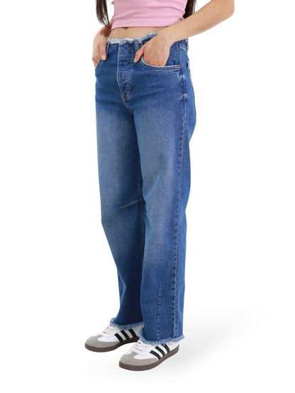 Jeans Baggy-Tiro Medio