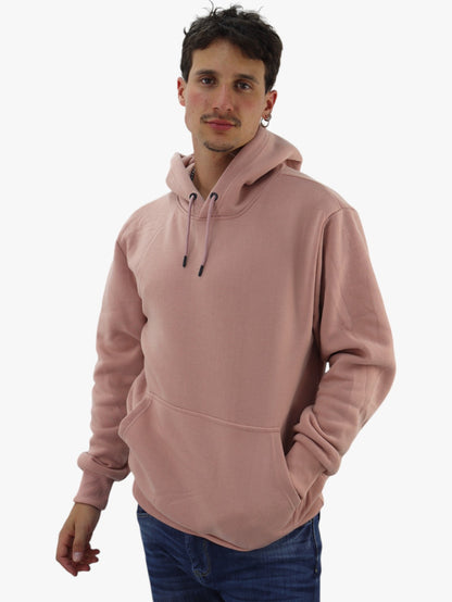 Hoodie básica unisex rosa palo con capucha