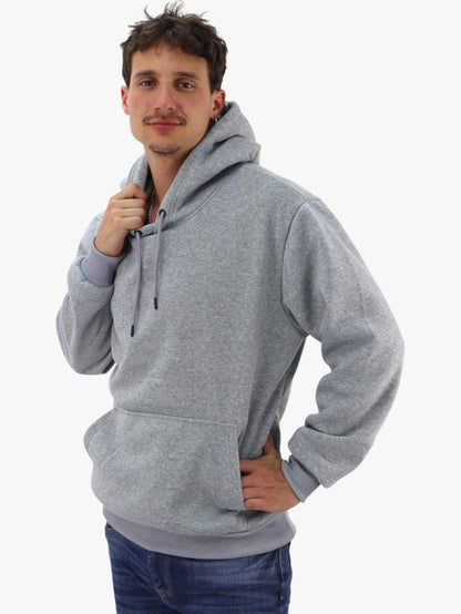 Hoodie básica unisex gris claro con capucha
