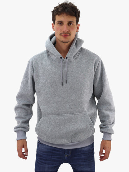 Hoodie básica unisex gris claro con capucha