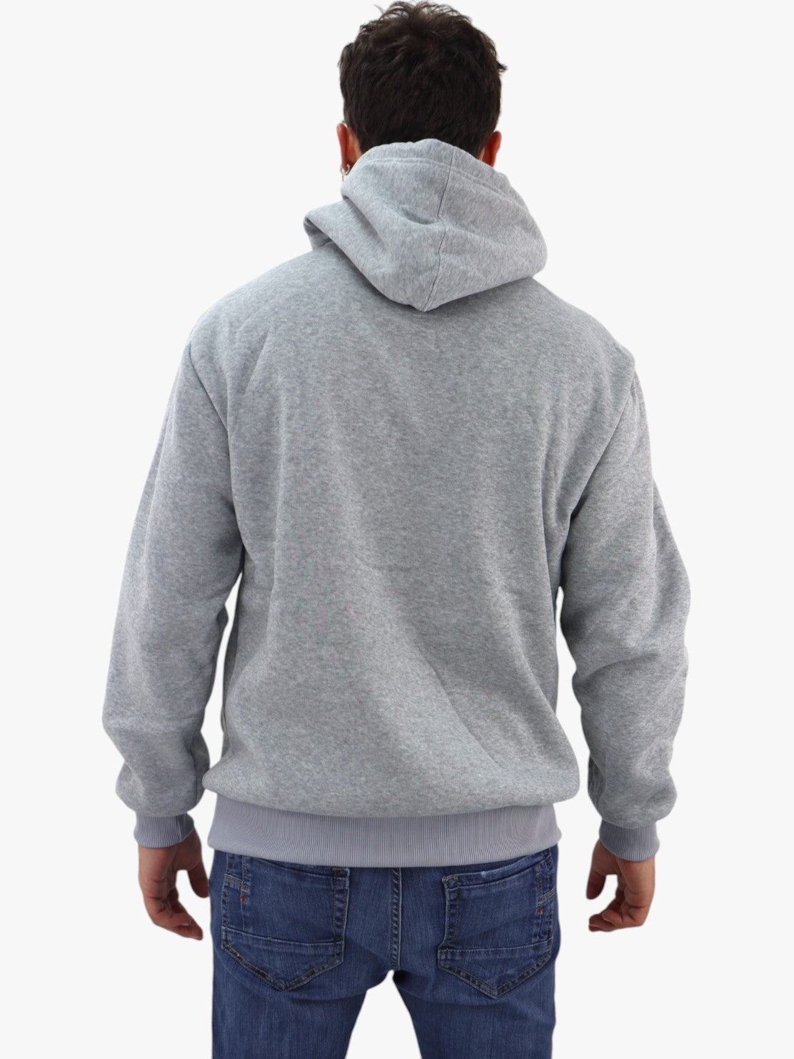 Hoodie básica unisex gris claro con capucha