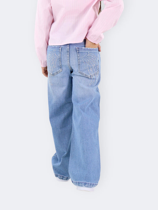 Jeans Wide Leg Brillos