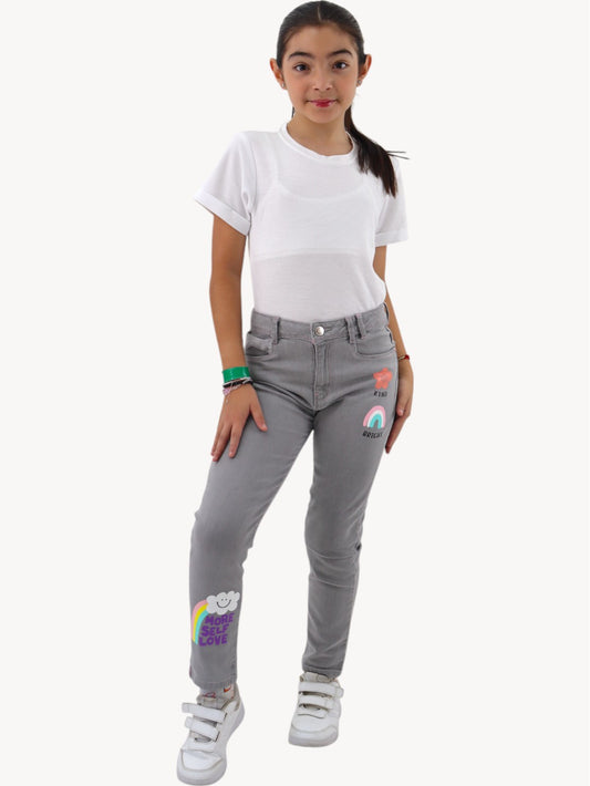 Jeans mom clasic rainbow