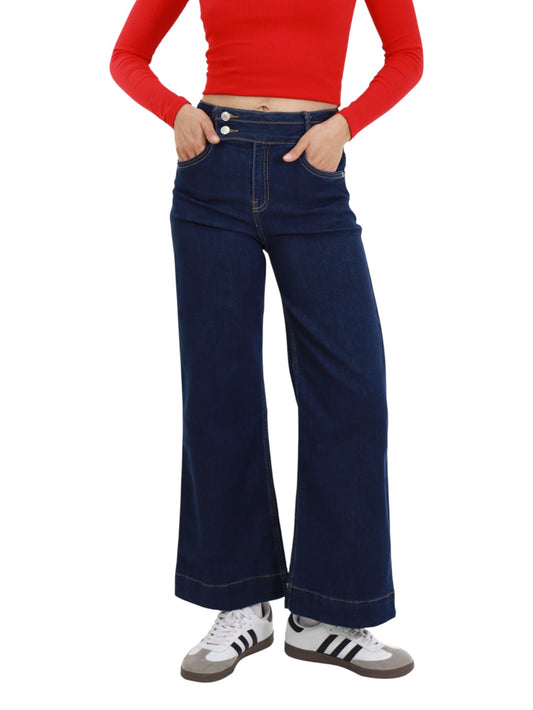 Jeans Wide-Tiro Alto