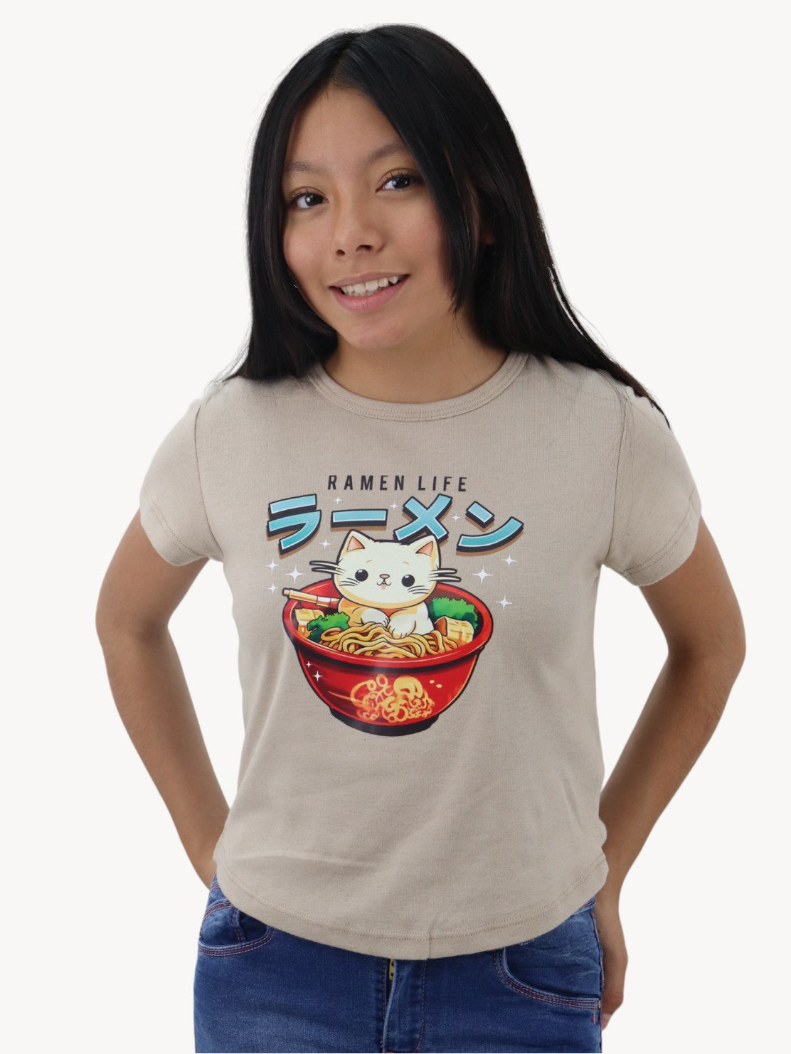Playera manga corta con estampado