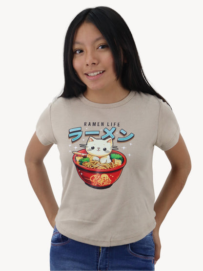 Playera manga corta con estampado
