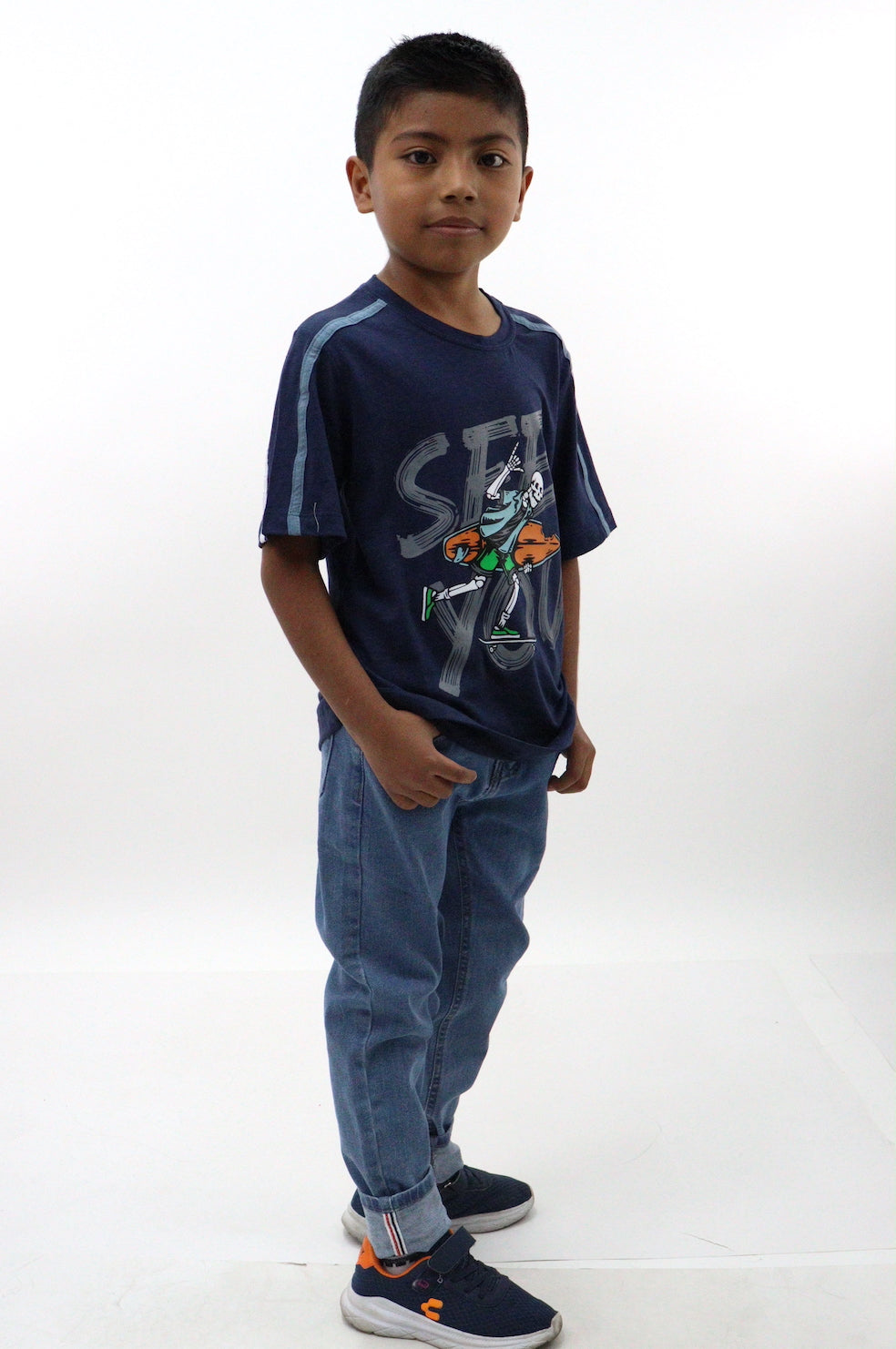 Jeans skinny azul medio