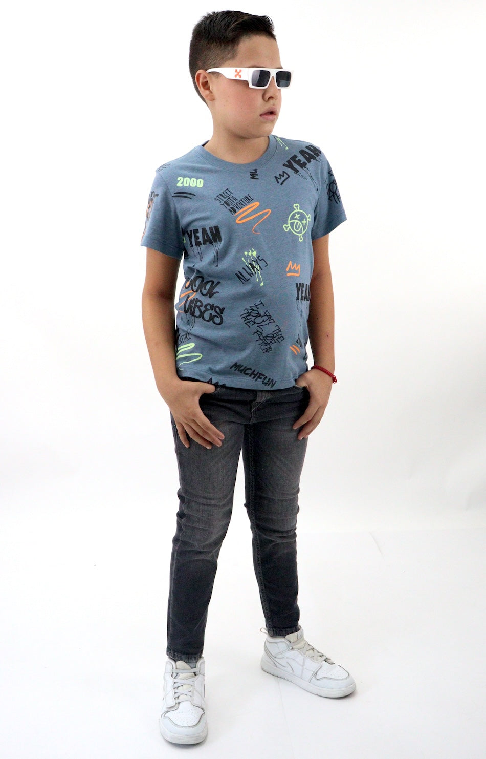 Jeans skinny de color gris oscuro