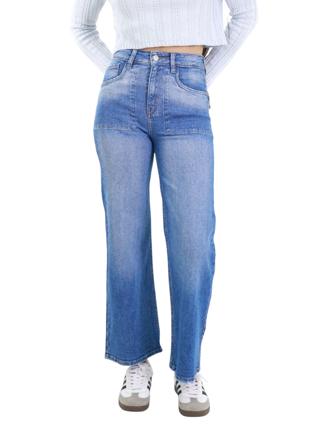 Jeans Wide-Tiro Alto