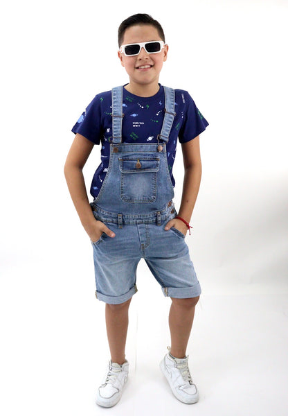 Peto/short azul medio