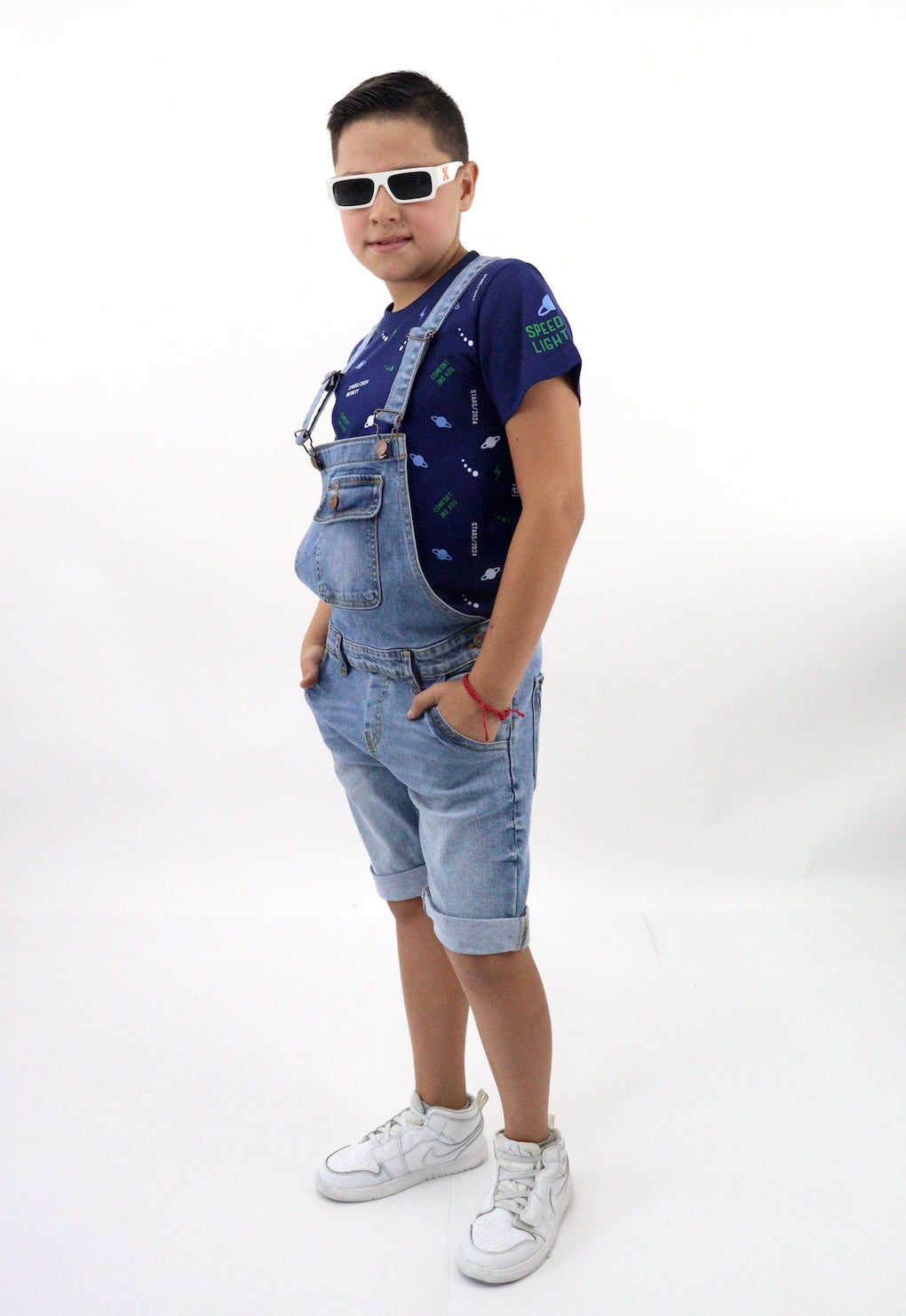 Peto/short azul medio